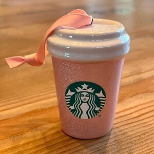 Starbucks Pink Glitter Cup Ornament